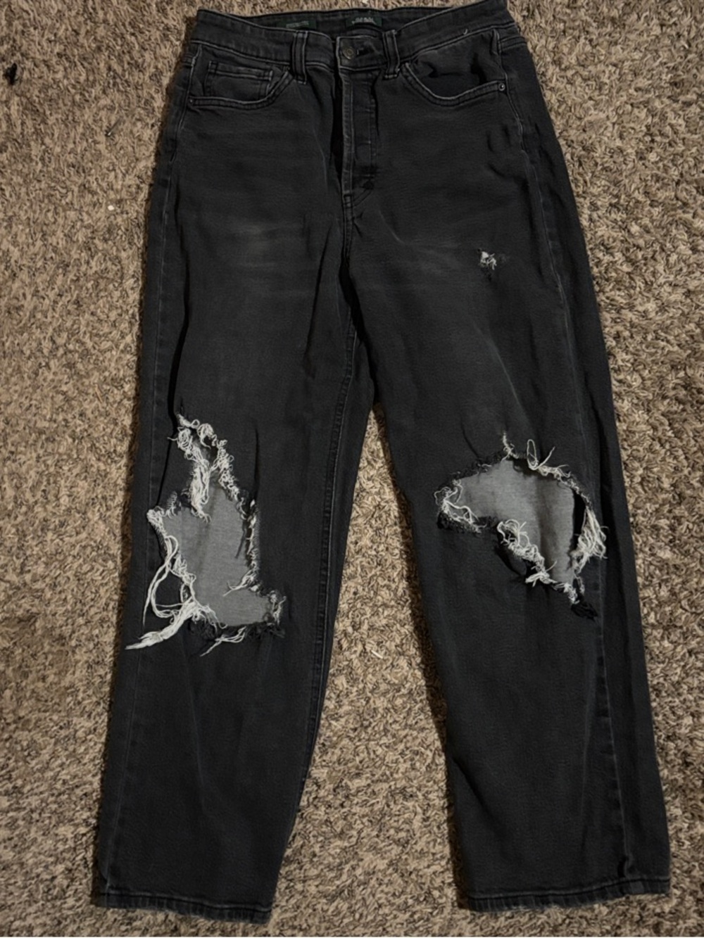 wild fable Black Distressed Ripped Jeans